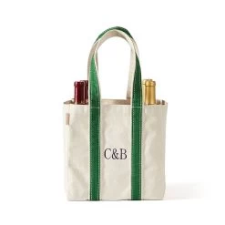Canvas Four Bottle Wine Tote | 10 -Grocery Store canvas four bottle wine tote c