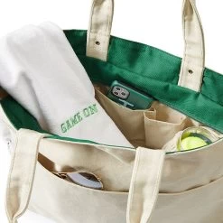 Canvas Tennis Tote | 2 -Grocery Store canvas tennis tote c 3