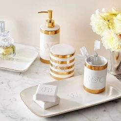 Ceramic Bath Canister Set | 1 -Grocery Store ceramic soap dispenser 1 c 1