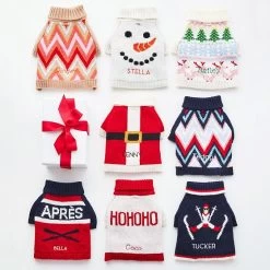 Jumping Skier Dog Sweater | 5 -Grocery Store chevron knit dog sweater 1 c 1