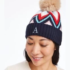 Chevron Pom Pom Hat | 2 15 Chevron Pom Pom Hat | 2 -Grocery Store chevron pom pom hat c 4
