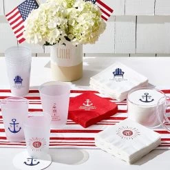 Letterpress Cocktail Napkins | 2 -Grocery Store colorful cocktail napkins c