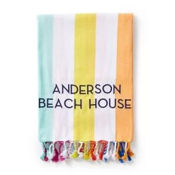 Colorful Stripe Lightweight Turkish Towel | 2 -Grocery Store colorful stripe lightweight turkish towel c 2