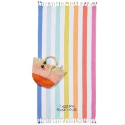 Colorful Stripe Lightweight Turkish Towel | 2 -Grocery Store colorful stripe lightweight turkish towel c 4