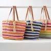 Colorful Stripe Straw Tote | 3 -Grocery Store colorful stripe straw tote 1 c
