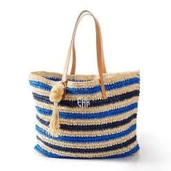 Colorful Stripe Straw Tote | 3 -Grocery Store colorful stripe straw tote 1 c 3