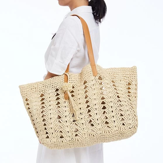Crochet Straw Beach Tote | 2 7 Crochet Straw Beach Tote | 2 - Image 5