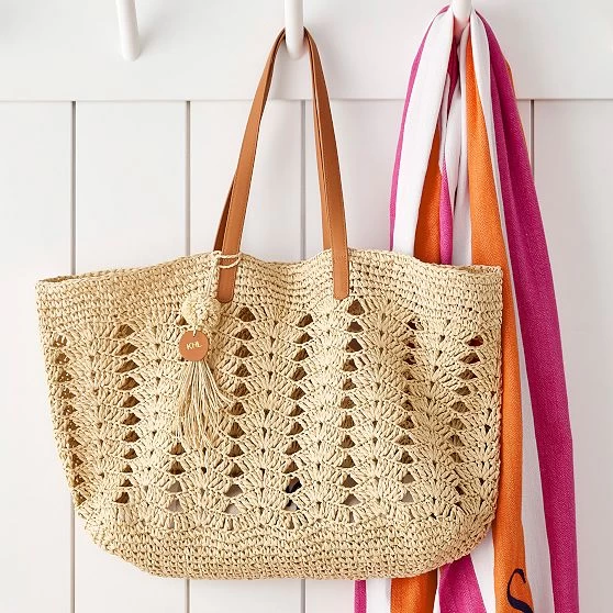 Crochet Straw Beach Tote | 2 9 Crochet Straw Beach Tote | 2 - Image 7