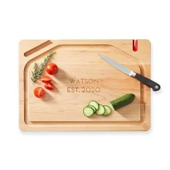 Cutting Board With Phone Stand & Knife Sharpener | 1 -Grocery Store cutting board with phone stand knife sharpener c 2
