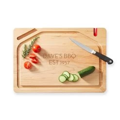 Cutting Board With Phone Stand & Knife Sharpener | 1 -Grocery Store cutting board with phone stand knife sharpener c 5