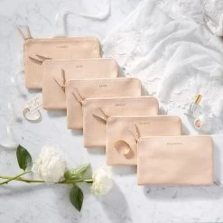 Everyday Italian Leather Zipper Pouch, Foil Debossed | 5 -Grocery Store daily leather zipper pouch c 1