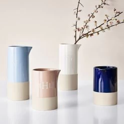 Dipped Ceramic Pitcher Vase | 7 -Grocery Store dipped ceramic pitcher vase c 3