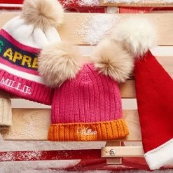 Double Pom Pom Baby Hat | 2