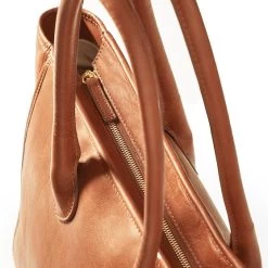 Elisabetta Leather Zip-Top Tote | 1 -Grocery Store elisabetta leather zip top tote 1 c 1