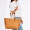 Elisabetta Leather Zip-Top Tote | 1 2 Elisabetta Leather Zip-Top Tote | 1 -Grocery Store elisabetta leather zip top tote 1 c