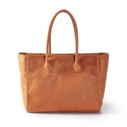 Elisabetta Leather Zip-Top Tote | 1 -Grocery Store elisabetta leather zip top tote 2 c