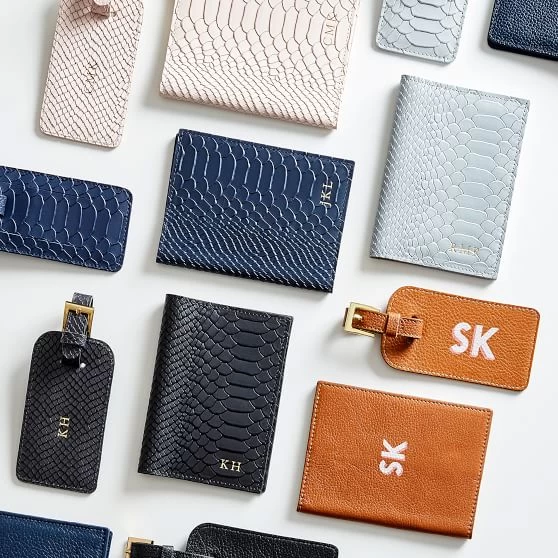 Embossed Leather Luggage Tag | 3 3 Embossed Leather Luggage Tag | 3