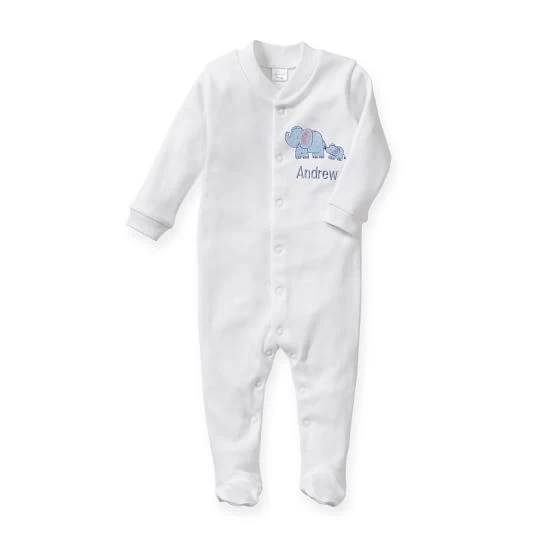 Embroidered Baby Footie | 11 4 Embroidered Baby Footie | 11 - Image 2