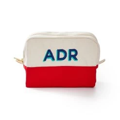 Embroidered Canvas Cosmetic Pouch | 4 -Grocery Store embroidered canvas cosmetic pouch c 2