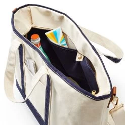 Embroidered Canvas Overnighter And Pouch Gift Set | 4 -Grocery Store embroidered canvas overnighter and pouch gift set c 1