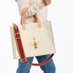 Embroidered Canvas Tote | 12 -Grocery Store embroidered canvas tote 1 c