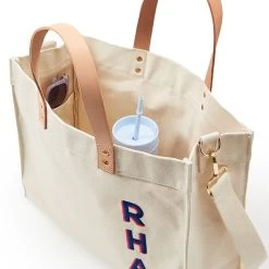 Embroidered Canvas Tote | 12 -Grocery Store embroidered canvas tote c 2