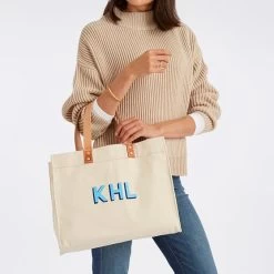 Embroidered Canvas Tote | 12 -Grocery Store embroidered canvas tote c 3