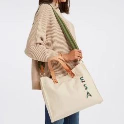 Embroidered Canvas Tote | 12 -Grocery Store embroidered canvas tote c 4