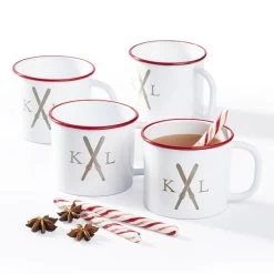Enamel Camp Mugs | 22 -Grocery Store enamel camp mugs c 1