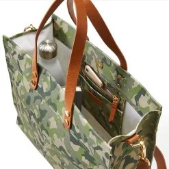 Essential Camo Canvas Tote | 2 -Grocery Store essential camo canvas tote and crossbody straps set c