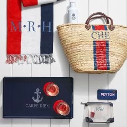 Multi-Stripe Beach Towel | 6 29 Multi-Stripe Beach Towel | 6 -Grocery Store etched acrylic serving tray c 16