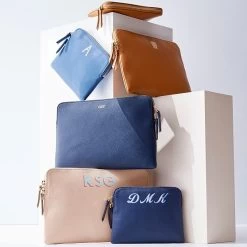 Everyday Italian Leather Zipper Pouch, Foil Debossed | 5 -Grocery Store everyday italian leather mini zipper pouch printed c 6