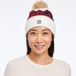 Ski Pom Pom Hat | 2 -Grocery Store faux fur pom pom hat c