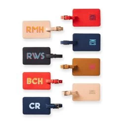 Fillmore Vegan Leather Luggage Tag, Printed | 8