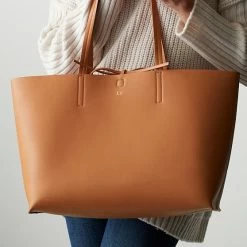 Fillmore Vegan Leather Tote | 5 -Grocery Store fillmore vegan leather tote foil debossed 1 c
