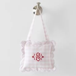Gingham Hanging Door Pillow | 1