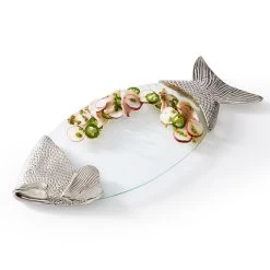 Glass Fish Platter | 1 8 Glass Fish Platter | 1 -Grocery Store glass fish platter c 1