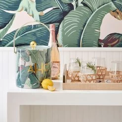 Gold Handle Raffia Tray | 2 -Grocery Store gold handle raffia tray 1 c