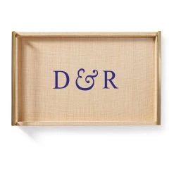 Gold Handle Raffia Tray | 2 -Grocery Store gold handle raffia tray c 2