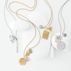 Legacy Necklace | 26 25 Legacy Necklace | 26 -Grocery Store gold legacy pendant and charm personalized necklace c