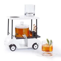 Golf Cart Decanter And Glasses Gift Set | 1 -Grocery Store golf cart decanter and glasses gift set c 2