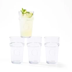 Hammered Outdoor Highball Glasses, Set Of 4 | 1 -Grocery Store hammered acrylic highball glasses set of 4 1 c