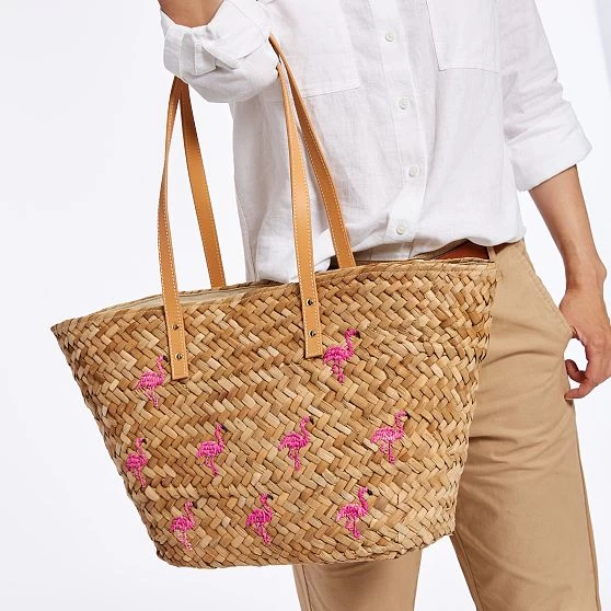 Hand Embroidered Palm Leaf Tote | 3 9 Hand Embroidered Palm Leaf Tote | 3 - Image 7