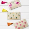 Hand Embroidered Raffia Tassel Pouch | 2