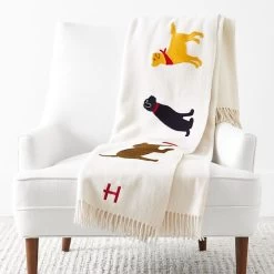 Hand Embroidered Wool Throw | 6 -Grocery Store hand embroidered wool throw c 2