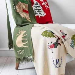 Hand Embroidered Wool Throw | 6