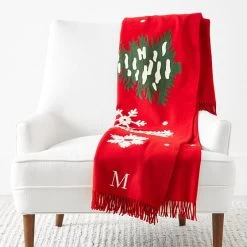 Hand Embroidered Wool Throw | 6 -Grocery Store hand embroidered wool throw c 3