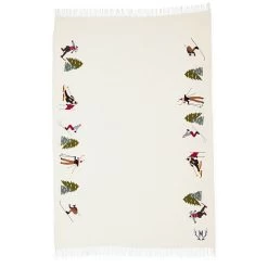 Hand Embroidered Wool Throw | 6 -Grocery Store hand embroidered wool throw c 6