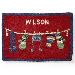 Hand Hooked Snow Rug | 2 17 Hand Hooked Snow Rug | 2 -Grocery Store hand hooked snow rug c 1