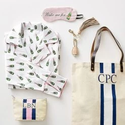 Champagne Nightshirt | 2 -Grocery Store hand painted canvas zipper pouch c